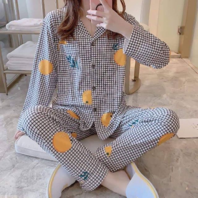 Bộ mặc nhà cotton đẹp có ảnh thật