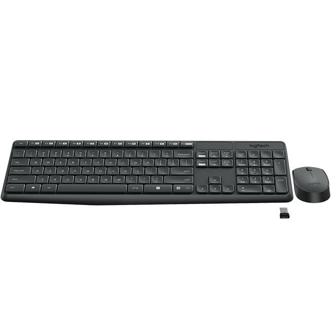 Bộ bàn phím chuột không dây Logitech MK235 - Hàng Chính Hãng - Bảo Hành 1 Năm