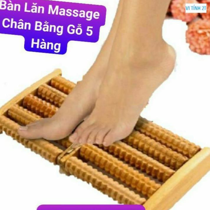 Bàn Lăn Massage Chân Bằng Gỗ 5 Hàng