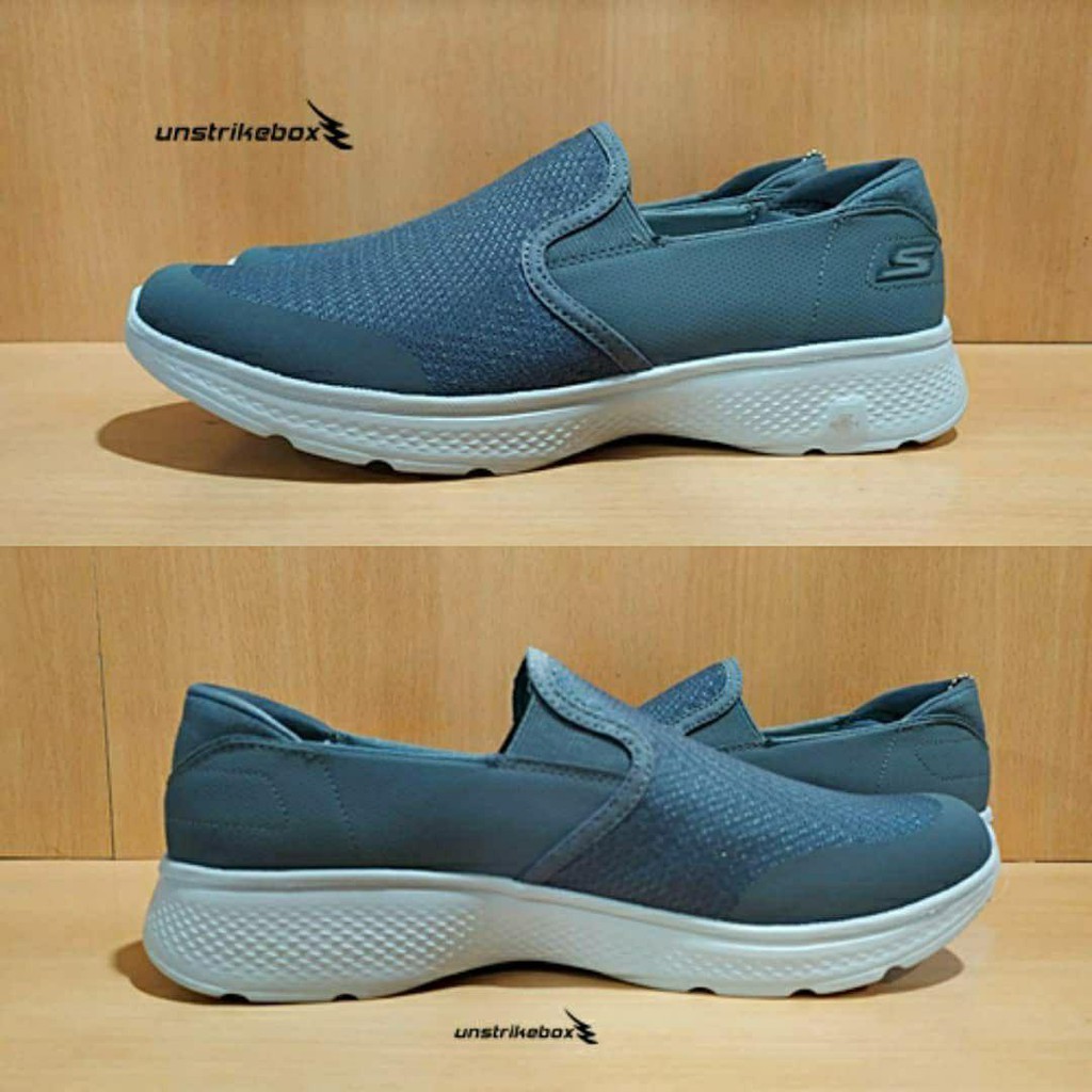 Giày Thể Thao Skechers Go Walk 4 Chính Hãng Màu Xám Cá Tính