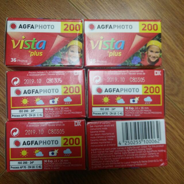 Film agfa vista 200 36 photos hạn 10/2019