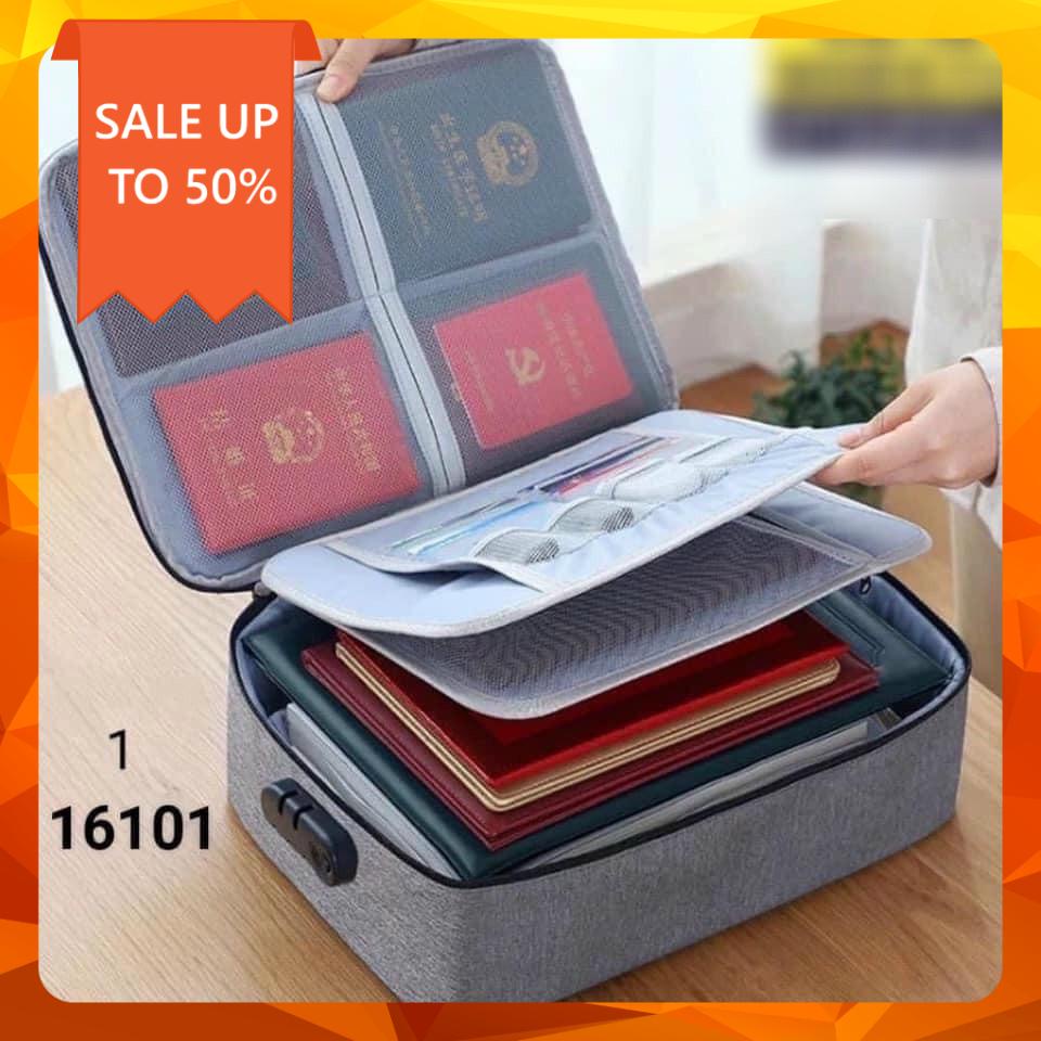 (HÀNG ĐẸP- CHUẨN ẢNH) TÚI ĐỰNG TÀI LIỆU CÓ KHÓA (KT: 27x37x10,5cm)
