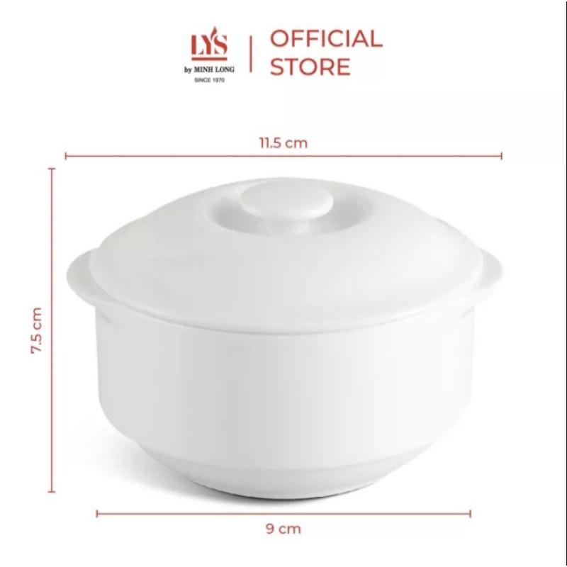 Thố chưng yến - gốm sứ Mình Long