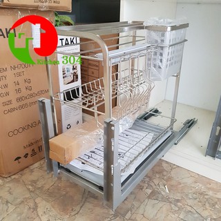 {HÀNG CAO CẤP - CHÍNH HÃNG} Kệ Để Dao Thớt, Gia Vị Tủ Bếp  INOX 304 Ray Âm Giảm Chấn - Bảo Hành 10 Năm (có thợ lắp đặt)