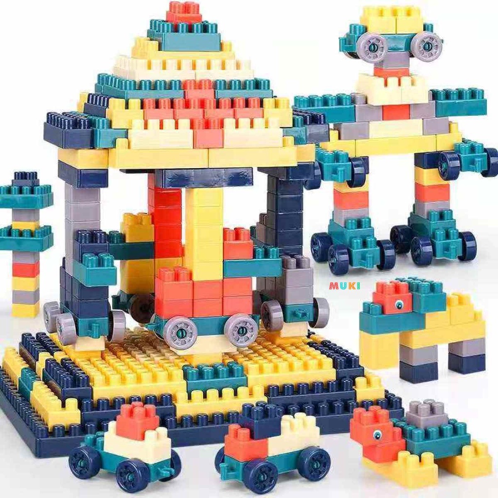 Bộ lego xếp hình 108 chi tiết đồ chơi cho bé lắp ráp phát triển tư duy sáng tạo trí tưởng tượng