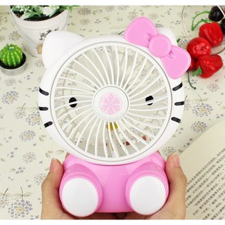 Quạt 3 Cánh Cầm Tay Kitty, mát dễ thương, Quạt cầm tay mini, quạt mini cầm tay. Skymaxx