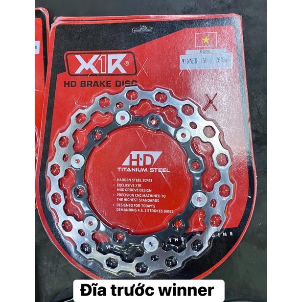 Đĩa X1R trước/sau gắn cho dòng xe Winner 150 /Winner X aize đĩa là 260mmm