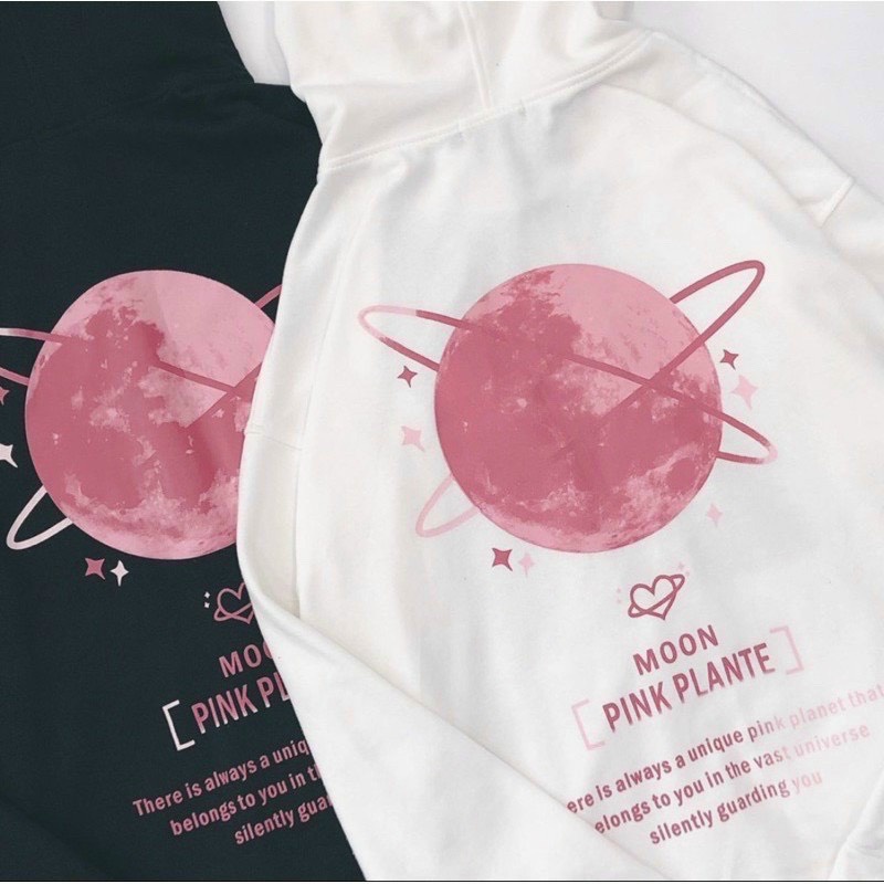 Áo khoác Hoodie nỉ FE PINK PLANTE MOON Dây Kéo form rộng ulzzang Unisex áo nỉ bông nữ AKN24 Guvia | WebRaoVat - webraovat.net.vn