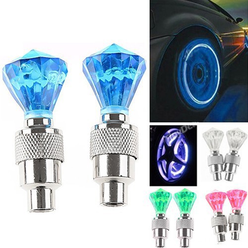 Bộ 2 đèn led tự động có đầu van lắp vào bánh xe MÃ SP QB2424