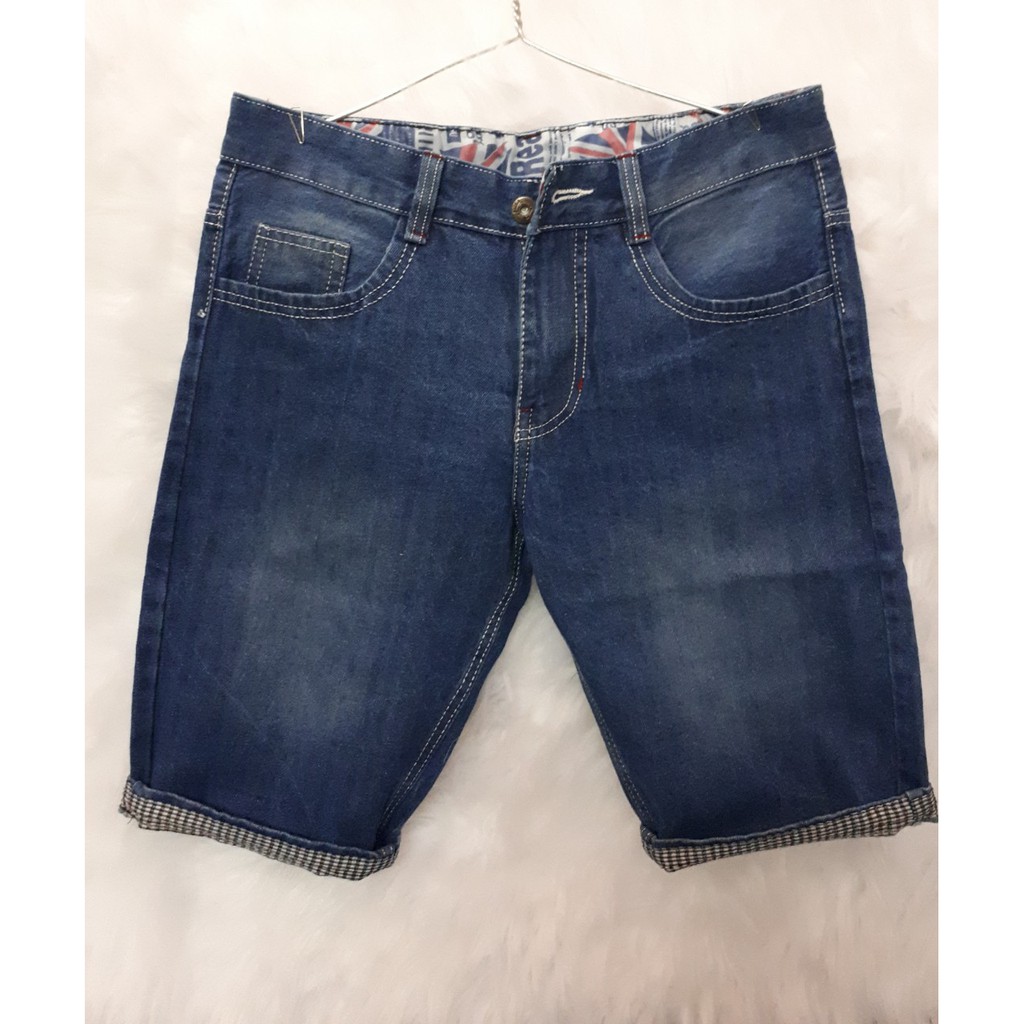 quần short jean nam trơn vãi đẹp hình thật size 28 đến 36