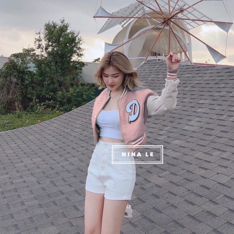 Áo khoác Bomber nỉ ngoại lót bông chữ D dưới 65kg alohashop91