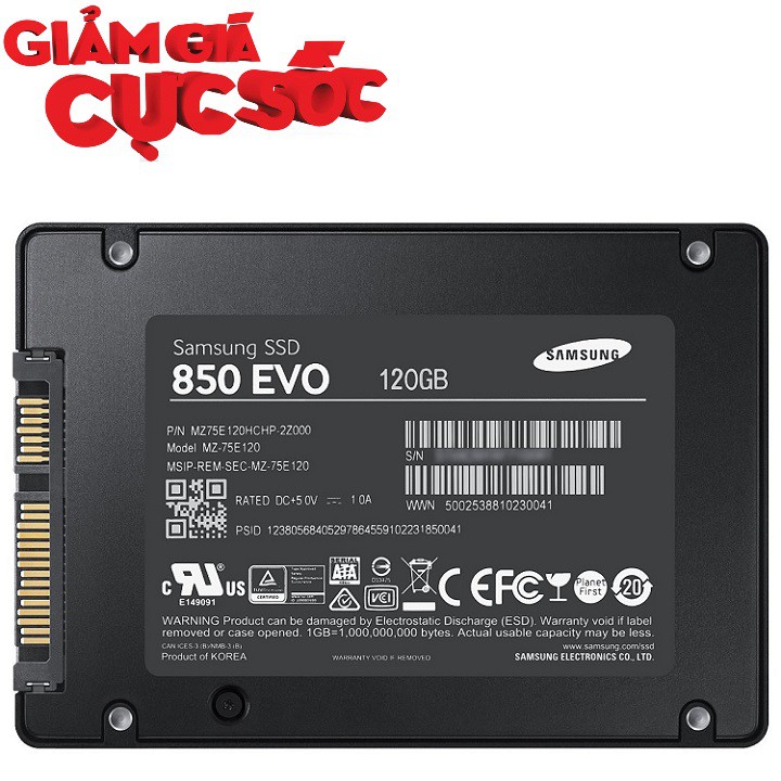 Ổ cứng SSD Samsung 850 evo 120Gb tháo laptop chính hãng ( cũ ) | WebRaoVat - webraovat.net.vn