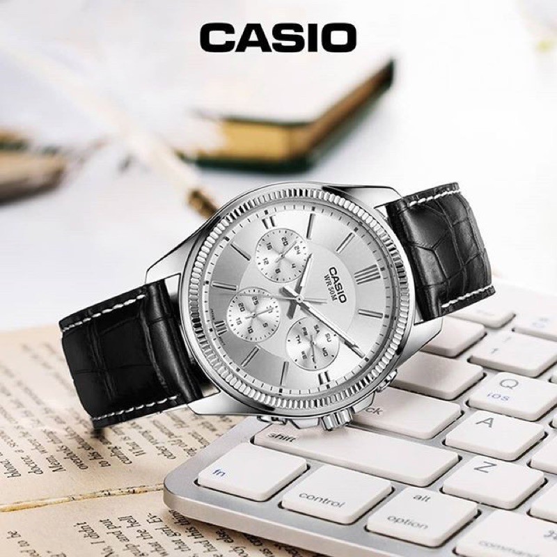 Đồng hồ nam dây da Casio chính hãng Anh Khuê MTP-1375L-7AVDF | WebRaoVat - webraovat.net.vn