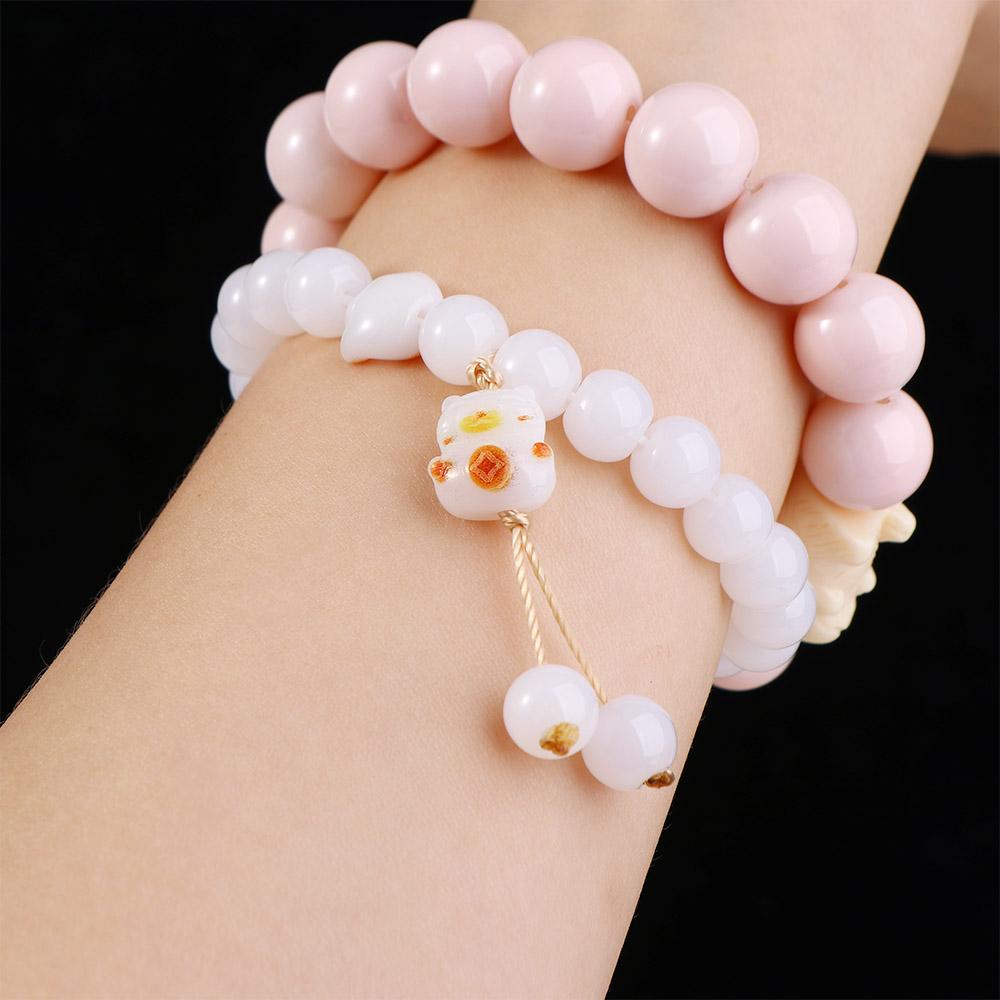 Vòng Tay Chuỗi Hạt Thủy Tinh Mặt Trăng / Chân Mèo Đáng Yêu Sáng Tạo Cho Nữ Sinh