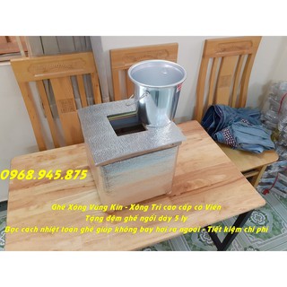 (Mẫu mới )Bộ ghế xông vùng kín bọc cách nhiệt chất lượng Có Viền + Xô Chứa