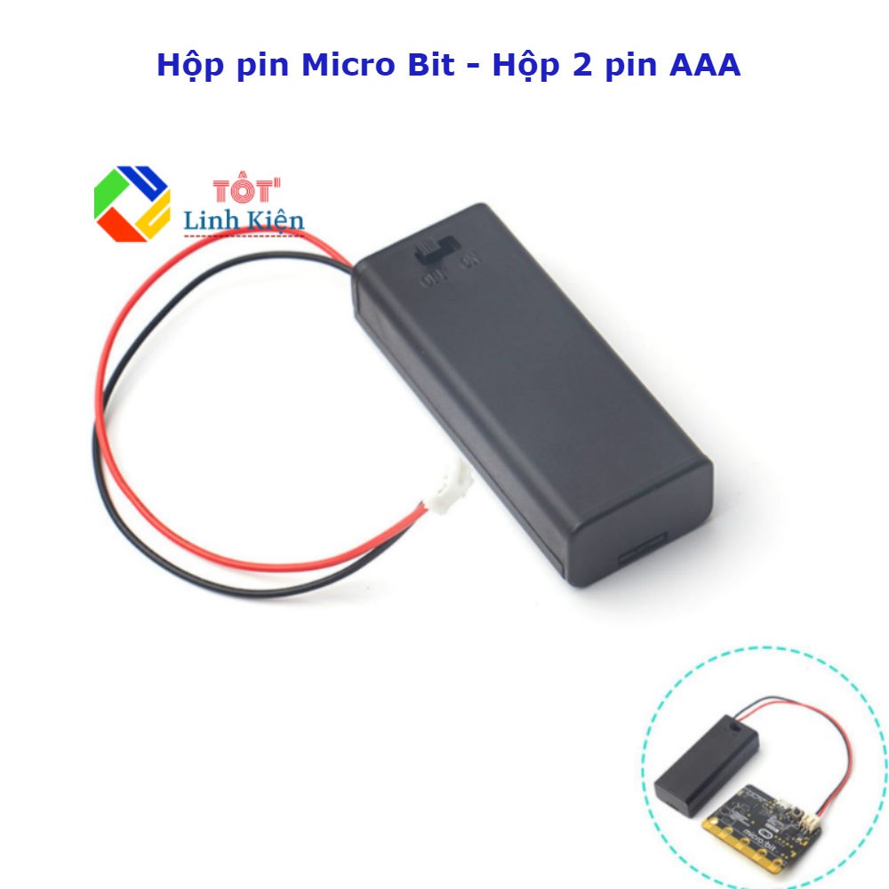 Hộp Pin Microbit 2 Pin AAA - BBC Micro:bit 2xAAA