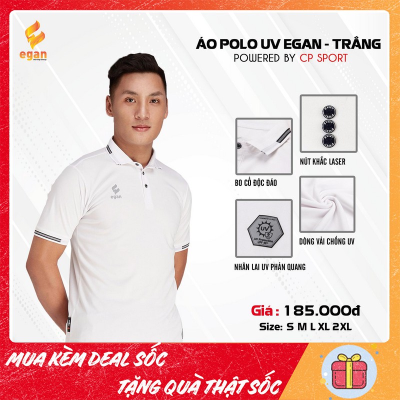 Áo POLO Egan UV - Áo thun polo thể thao, áo di chuyển,tập gym, áo đội, áo công ty- Kiểu dáng ấn tượng, thấm hút tốt