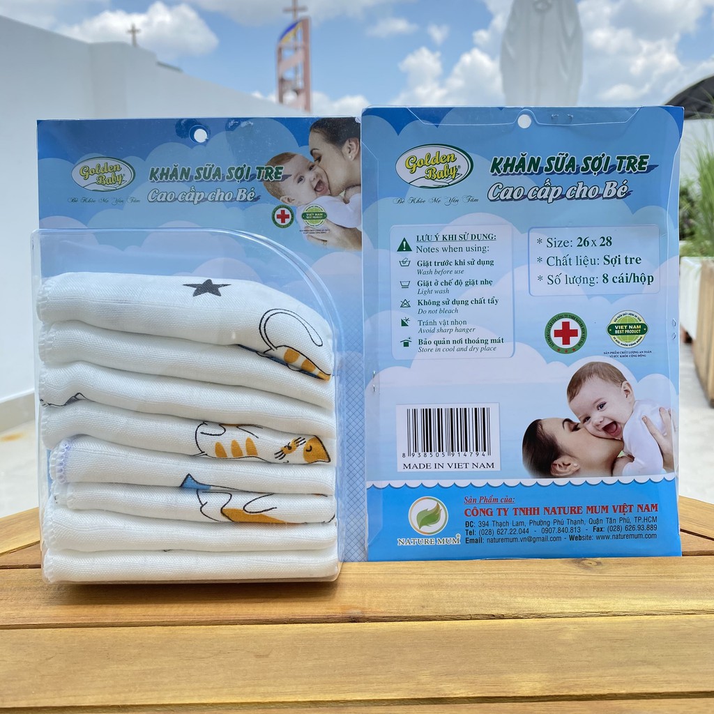 Khăn sữa sợi tre, khăn lau mặt cao cấp an toàn cho bé – Nature Mum