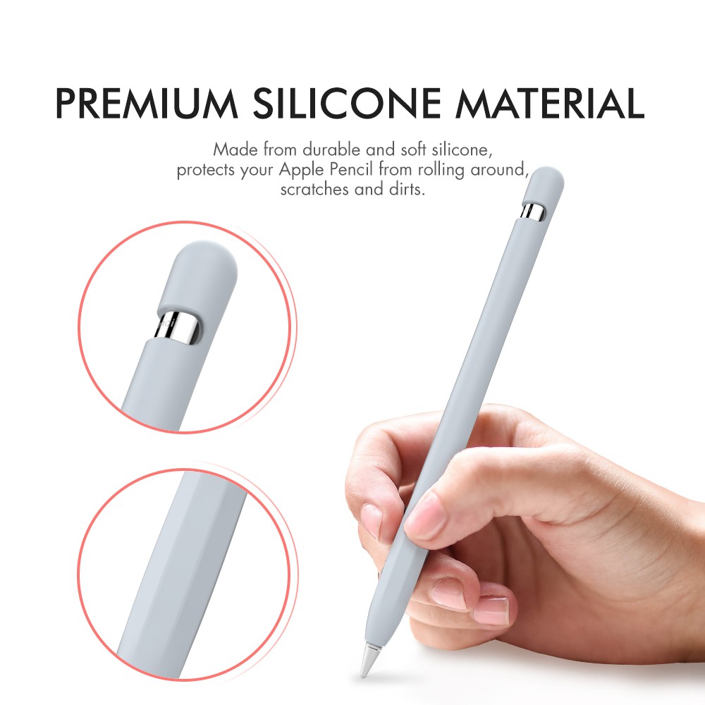 Ốp Case Apple Pencil 1 Silicone Cao Cấp Kèm Dây Chống Rớt Adapter Hiệu AHA STYLE