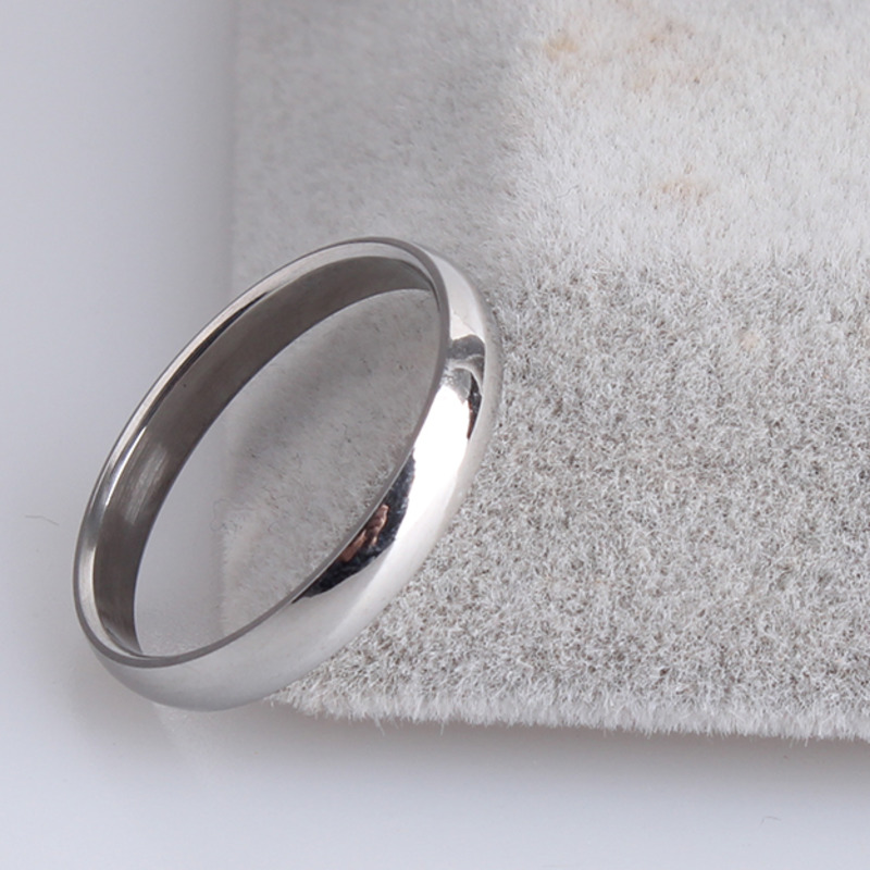 Nhẫn thép titan sáng bóng 22316 cho cặp đôi nam và nữ