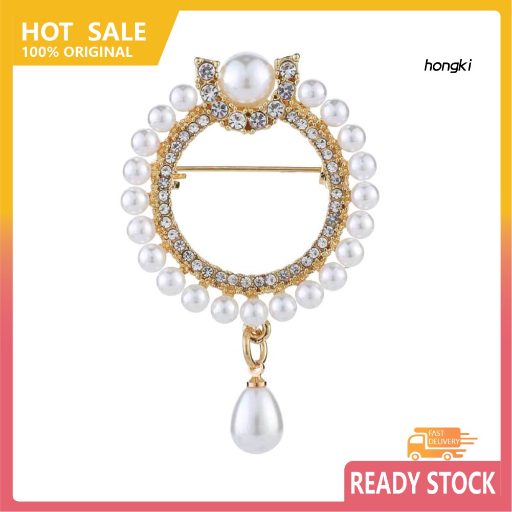 Trâm Cài Áo Đính Đá Nhân Tạo Và Ngọc Trai Mô Phỏng Thời Trang Cho Nữ