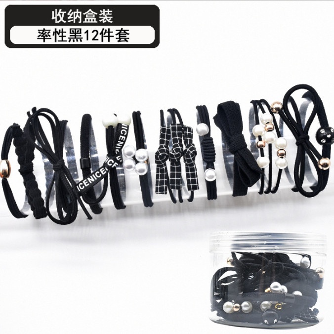 Hộp 12 dây chun buộc tóc nữ mix mẫu cực xinh BAG U HOP12CHUN269