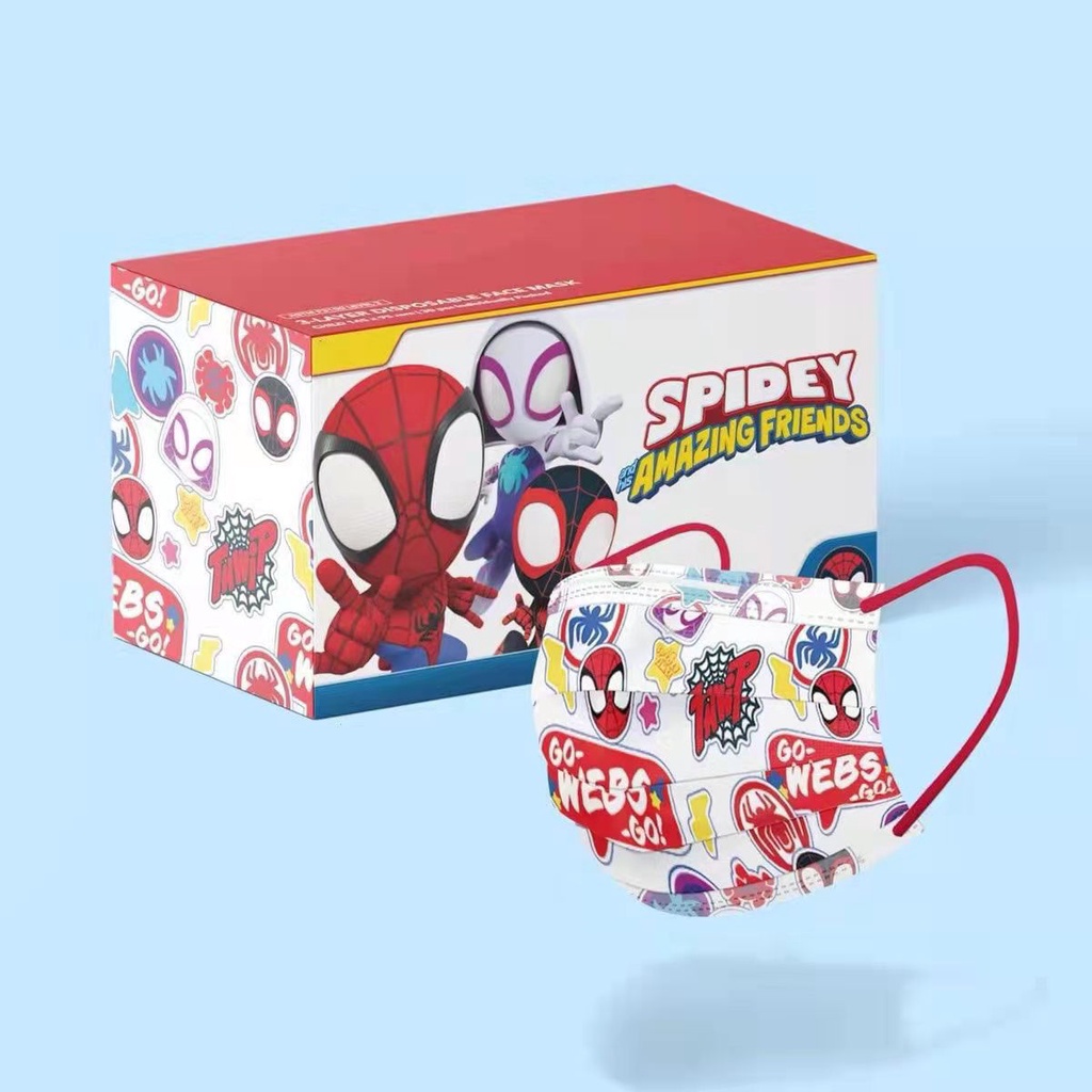 DISNEY Khẩu Trang 3 Lớp Chống Bụi Họa Tiết Marvel The Avengers Captain America