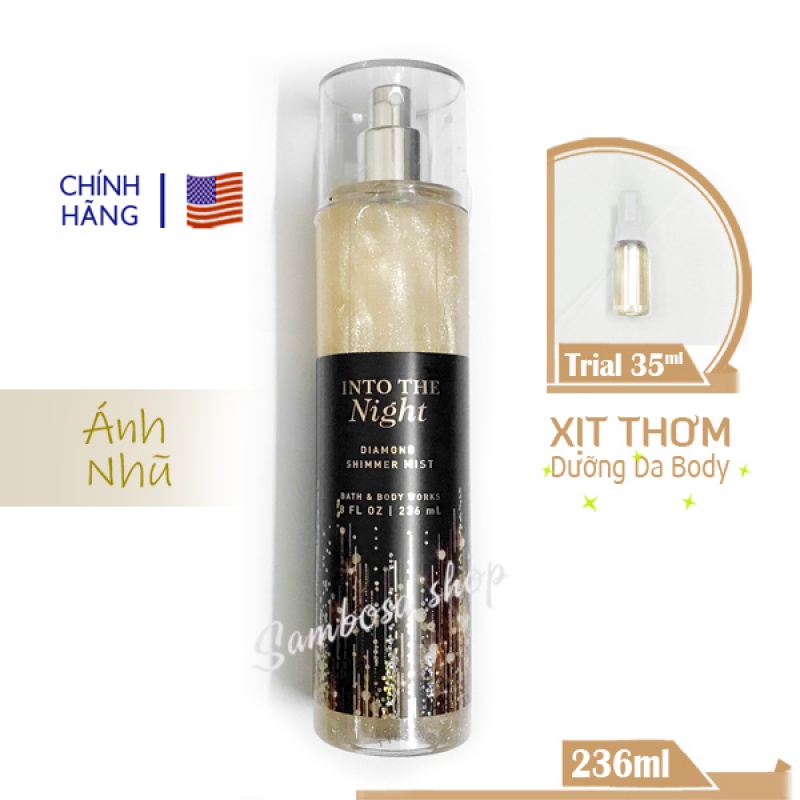 Xịt thơm toàn thân ánh nhũ kim tuyến Into The Night