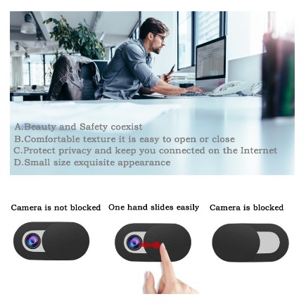 Set 3 nắp trượt đậy ống kính webcam thích hợp cho hầu hết các thiết bị tiện dụng