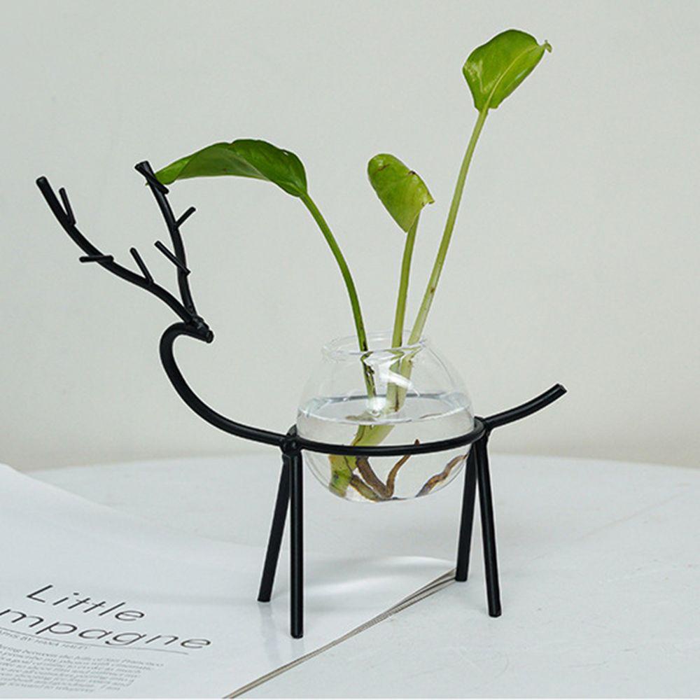 Chậu Cây Thủy Canh Hình Chú Hươu Nghệ Thuật Bằng Sắt Phong Cách Bắc Âu