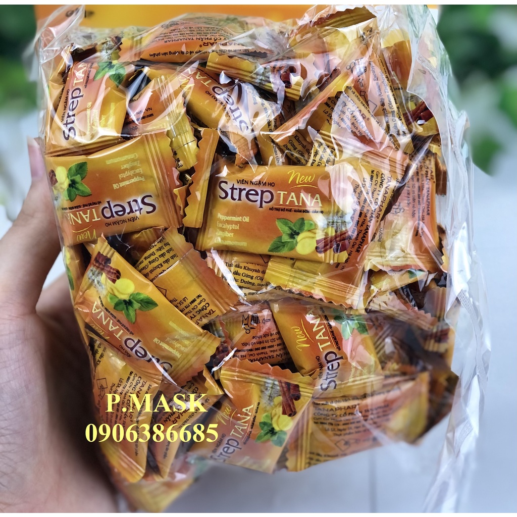 Viên ngậm ho STREPTANA 100 Viên/ hộp - Hỗ Trợ Bổ Phế, Giảm Đờm, Giảm Ho