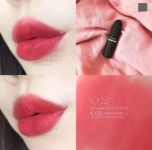 [SON MAC KÈM BILL]-Powder Kiss Màu 308 Mandarin O- HỒNG SAN HÔ