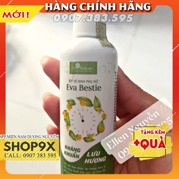 (Mới) Xịt Khử Mùi Vùng Kín Eva Bestie - Kháng Khuẩn Lưu Hương Quyến Rũ I'm Nature 100ml // Shop9X