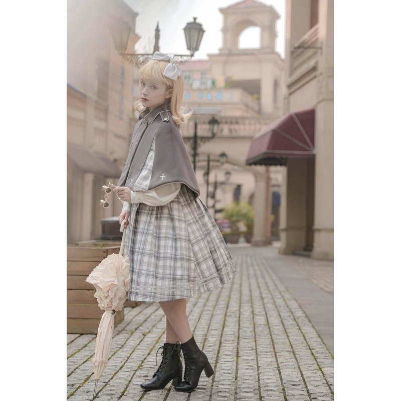 YAS0119-Set váy áo choàng Lolita thám tử hoàng gia