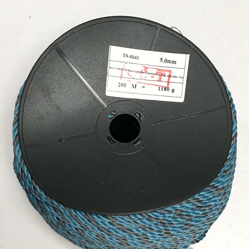 Cuộn 200mét - dây thừng xoắn 5mm bóng đẹp, chắc chắn dùng làm macrame, trang trí, căng lều