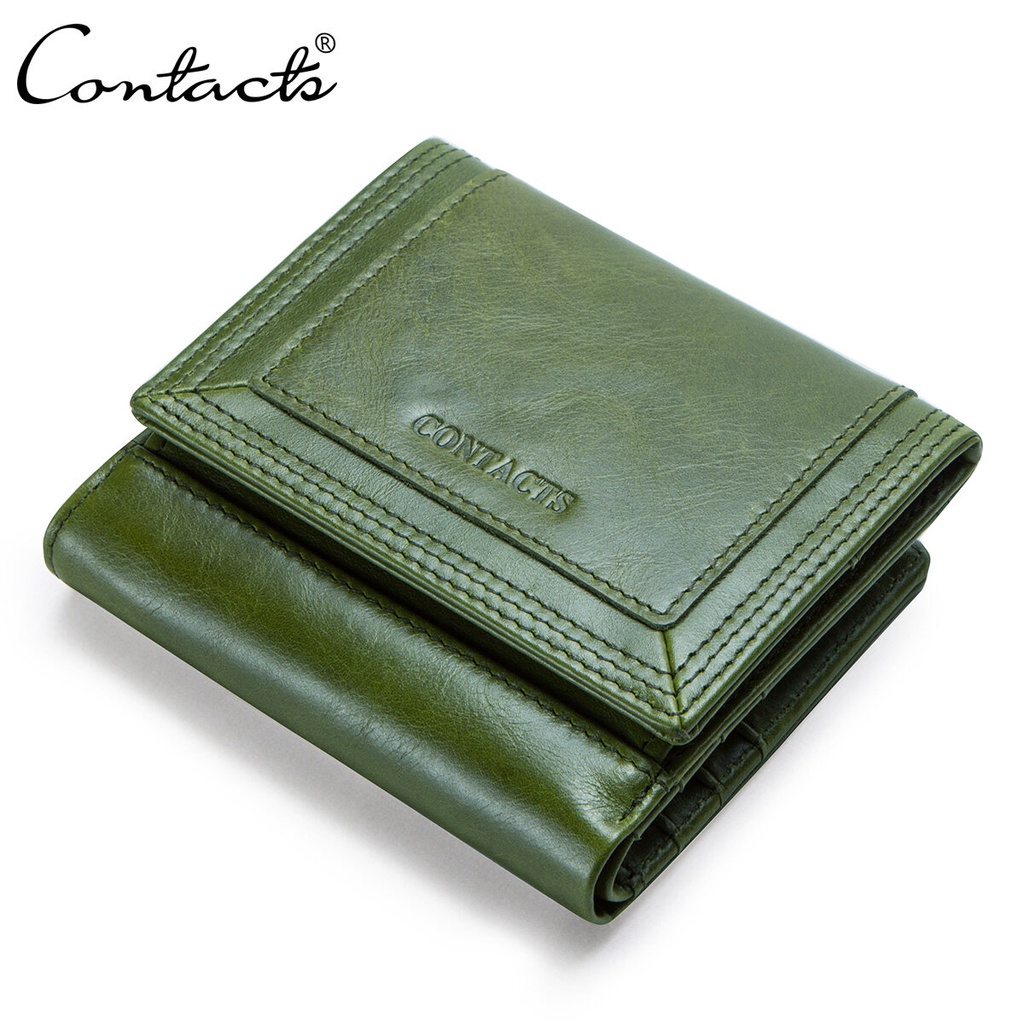 Ví Da CONTACT’S C2163 Thời Trang Nữ Dạng Ngắn