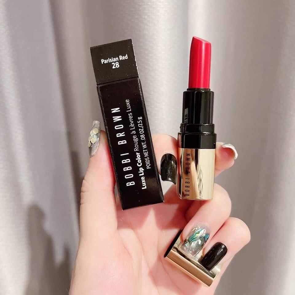 Son mini Bobbi Brown màu Parisian red đỏ quyến rũ