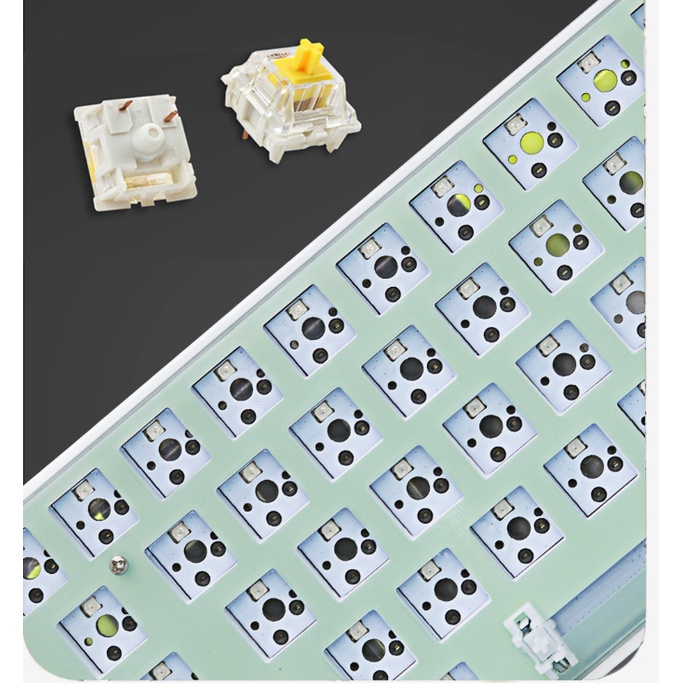 Kit Bàn Phím cơ custom keyboard - GeanyKey GK S68 - RGB - 3 MODE - App Macro - Đèn nháy theo nhạc