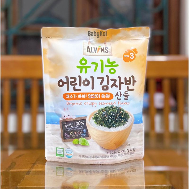 Rong biển vụn trộn cơm Hàn Quốc Alvins tách  muối cho bé