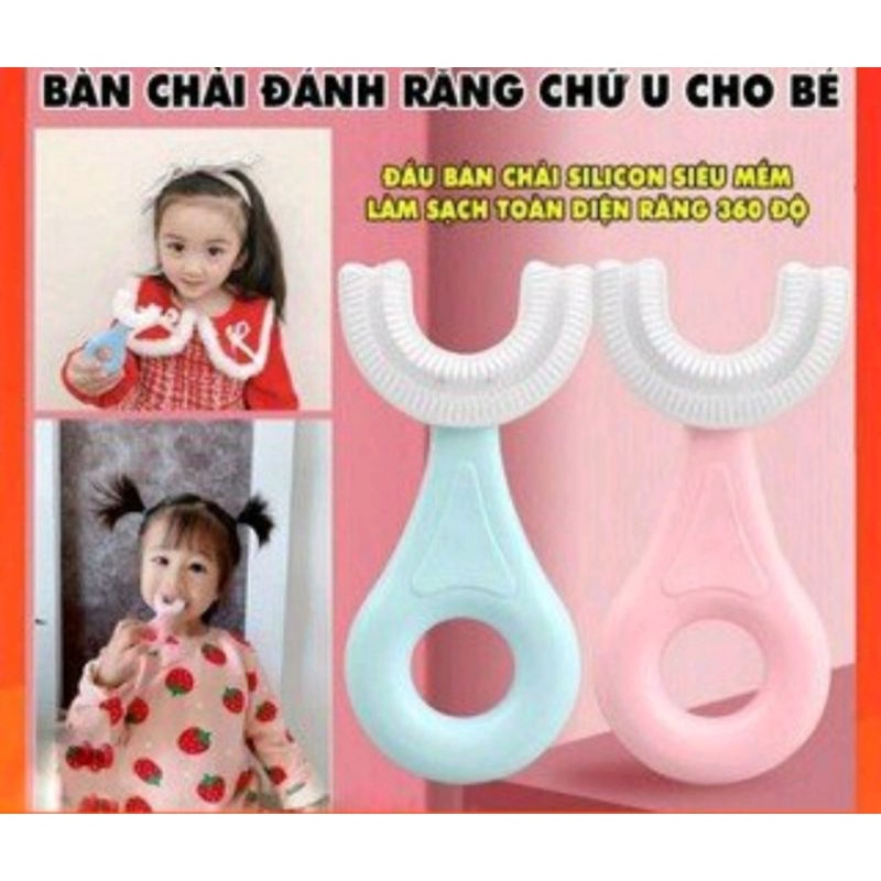 Bàn chải đánh răng trẻ em chữ U full hộp( hàng chuẩn)