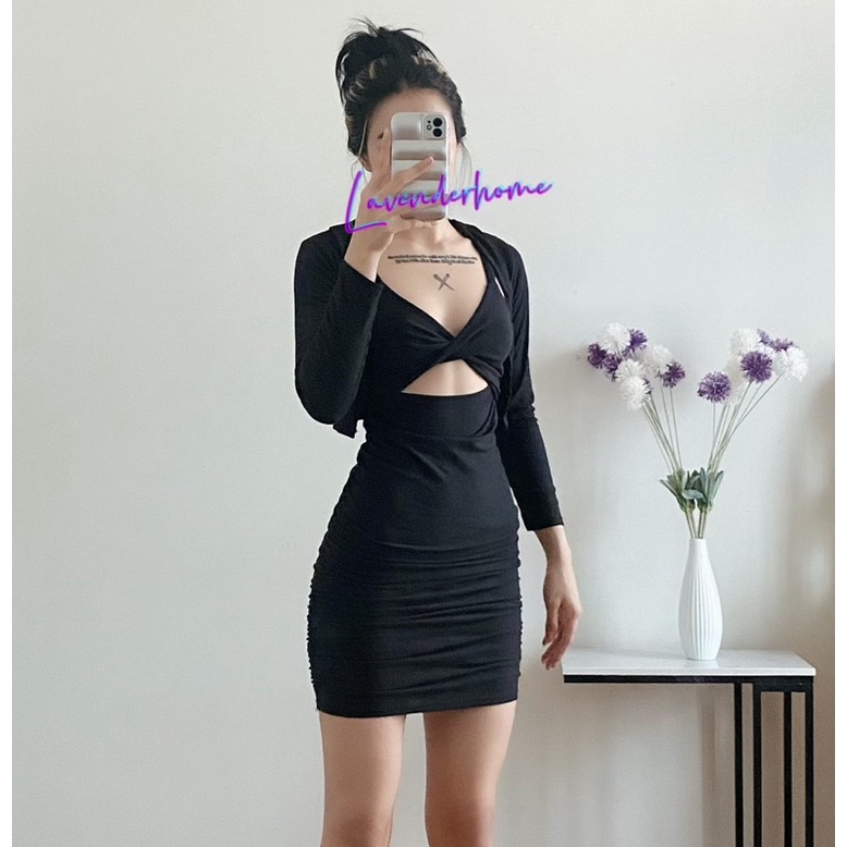 Set Đầm Body Khoét Ngực 2 Món Cá Tính  SetKN