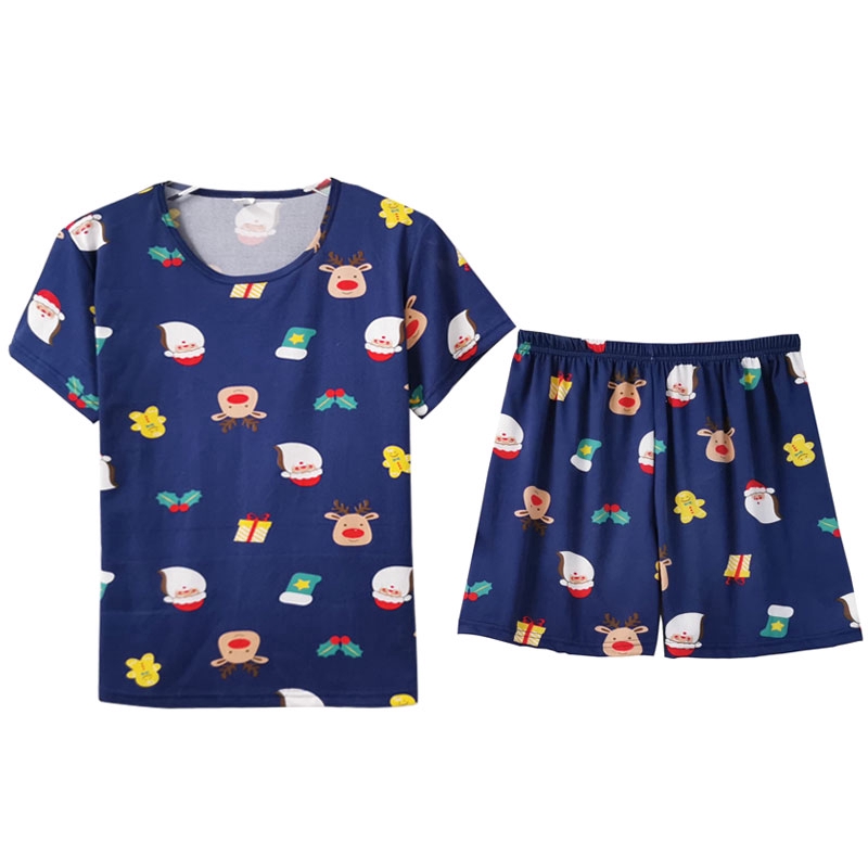 xiaohan korea short sleeve sleepwear sleeping wear female loose cute round neck summer nightwear set women pajama | BigBuy360 - bigbuy360.vn