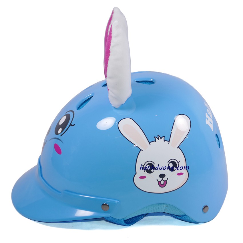 [ Hình thật ] Nón bảo hiểm đẹp mũ bảo hiểm trẻ em từ 4-9 tuổi in hình con thỏ phù hợp cho các bé gái