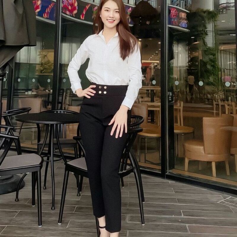 quần baggy 4 cúc bấm,vải mát,chất đẹp,leen form chuẩn,có 2 màu