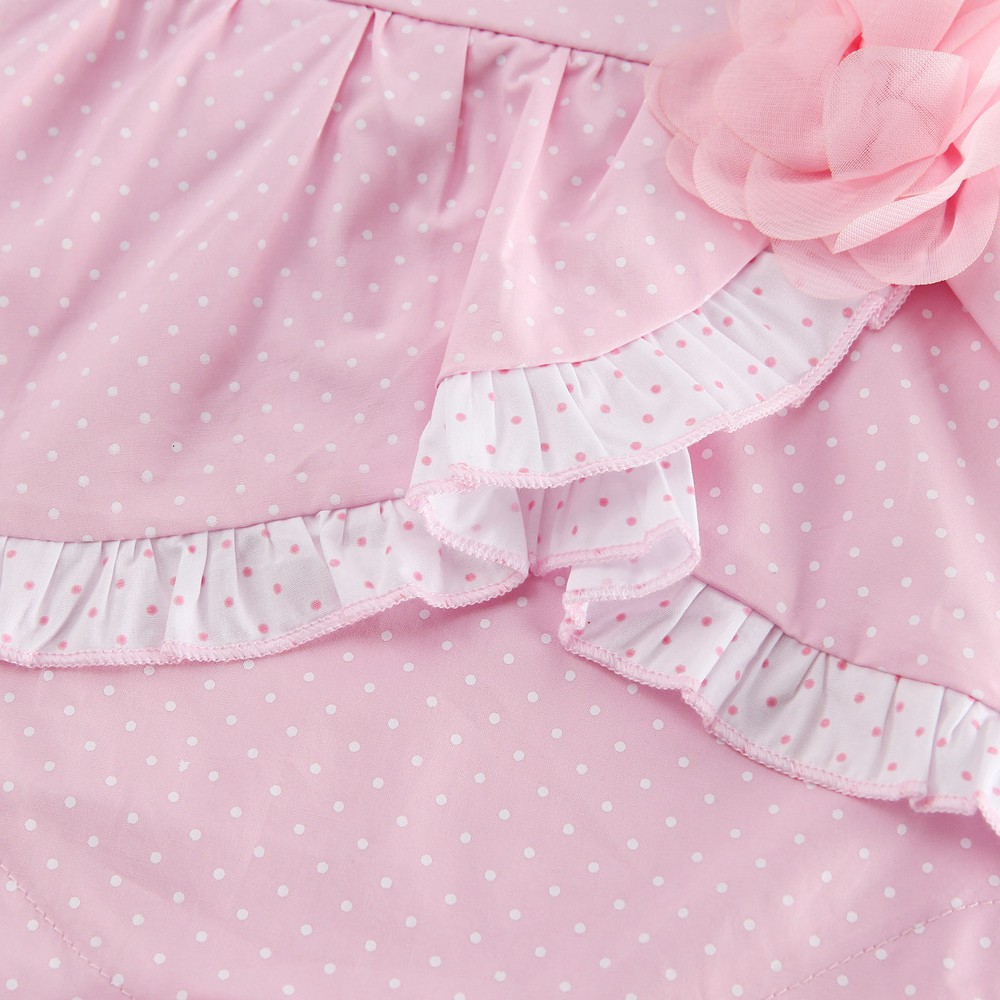 Bộ Đồ Liền Thân Sanlutoz Không Tay Họa Tiết Chấm Bi Dễ Thương Cho Bé Gái Sơ Sinh