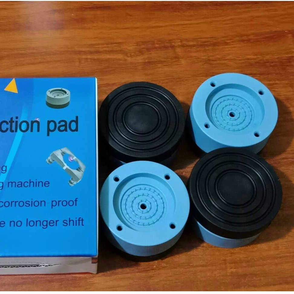 Bộ 4 miếng đệm cao su lót chân máy giặt chống rung chống ồn vô cùng tiện lợi (Mua 3 set tặng túi tẩy lông máy giặt)