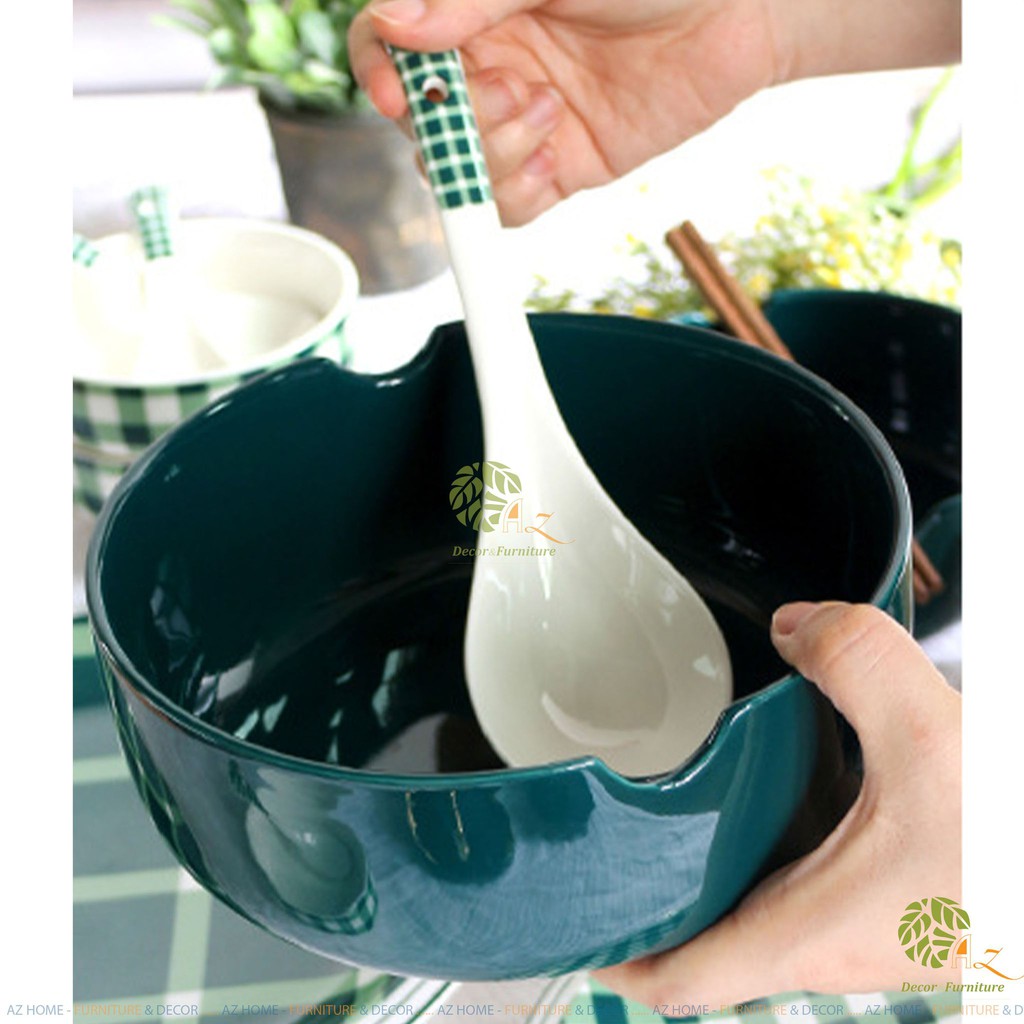 Bộ bát đĩa gốm sứ cao cấp lẻ Karo phong cách Hàn quốc