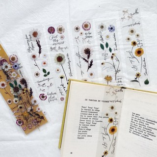 Sticker hoa flower diary vintage