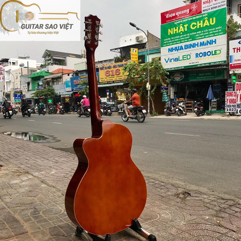 Đàn Guitar Acoustic có ty Việt Nam giá rẻ cho người mới chơi tặng kèm giáo trình bảo hành 12 tháng SV-75