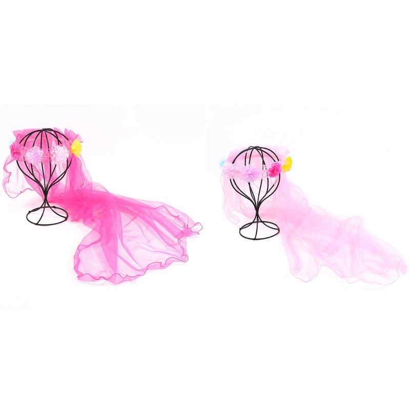 Vòng Hoa Đội Đầu Phối Khăn Choàng Cổ Handmade Xinh Xắn Cho Bé Gái